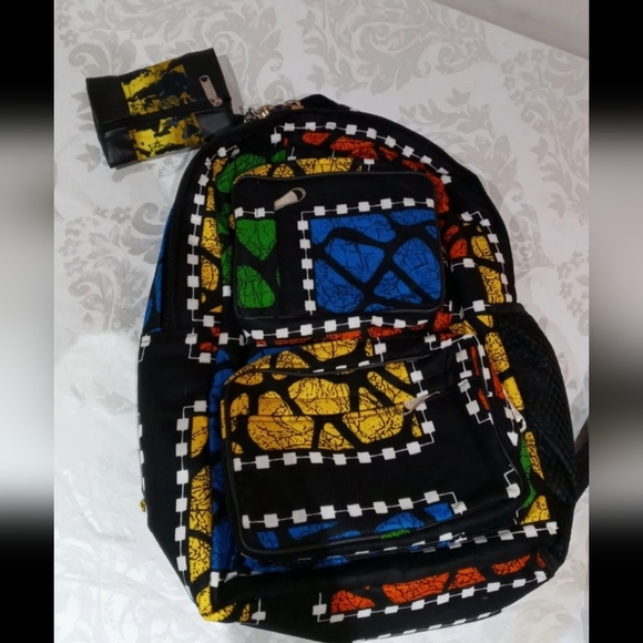 African Textile Backpack - Picture 4 of 11